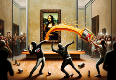 Paris: Protesters threw soup at the Mona Lisa painting at the Louvre Museum.”